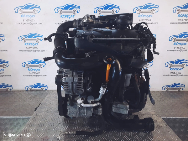 MOTOR COMPLETO 1.9 TDI 8V 105CV BKC VW VOLKSWAGEN TOURAN GOLF V 5 MK5 AUDI A3 8P SEAT LEON 1P ALTEA SKODA OCTAVIA II 2 MK2 MOTOR ARRANQUE ALTERNADOR BIMASSA COMPRESSOR AR CONDICIONADO BOMBA DIREÇÃO TURBO INJETOR BLS BXE - 2