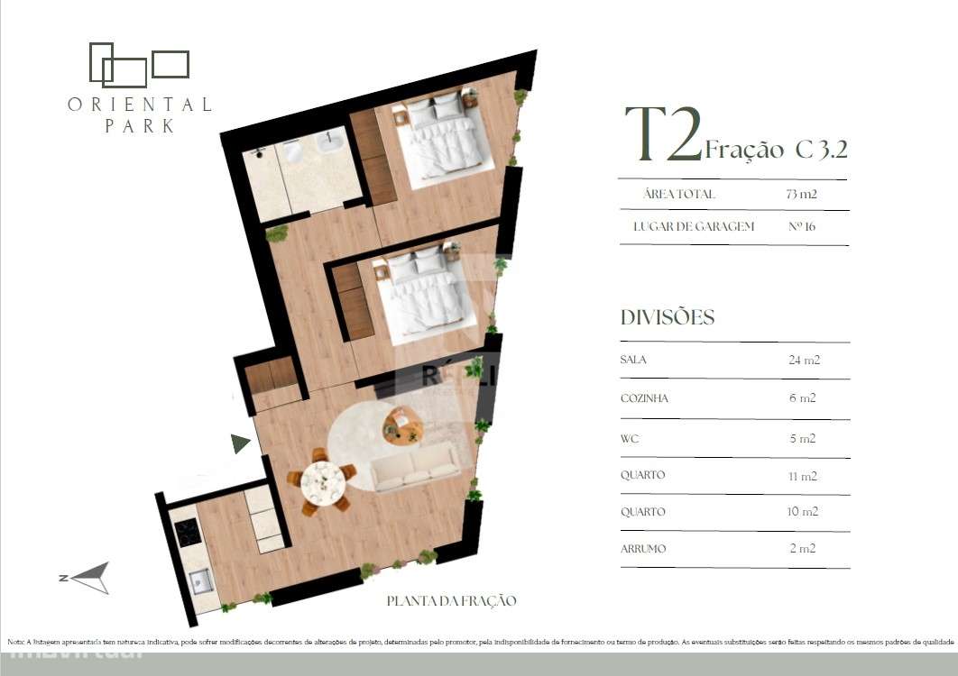 Apartamento T2 com Lugar de Garagem no Oriental Park em Campanhã - Grande imagem: 5/14
