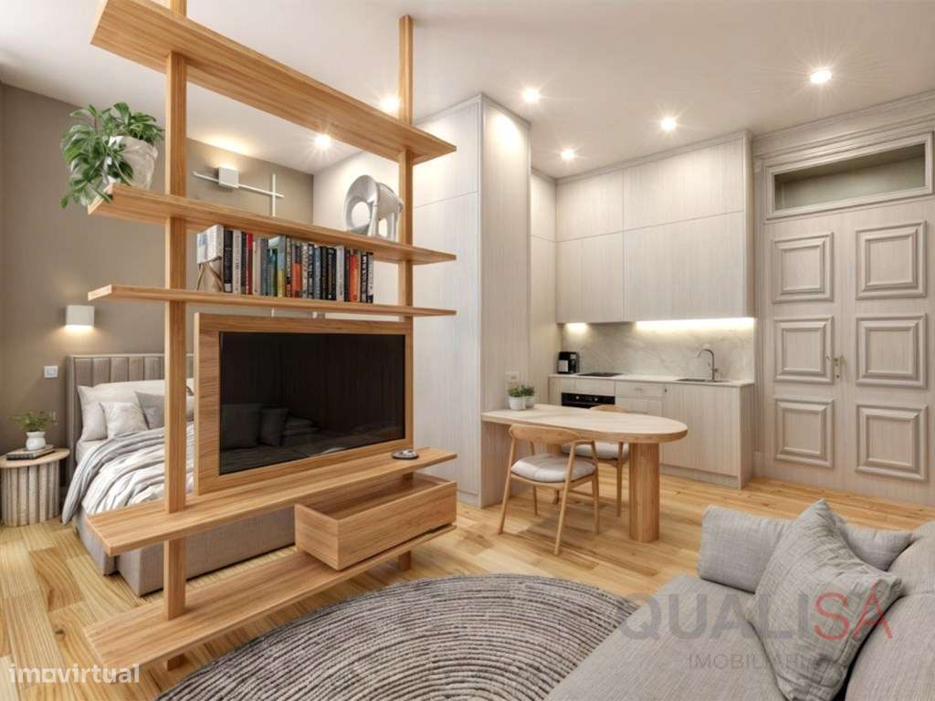 Apartamento T1 com varanda em prédio novo no centro histórico de Braga-8