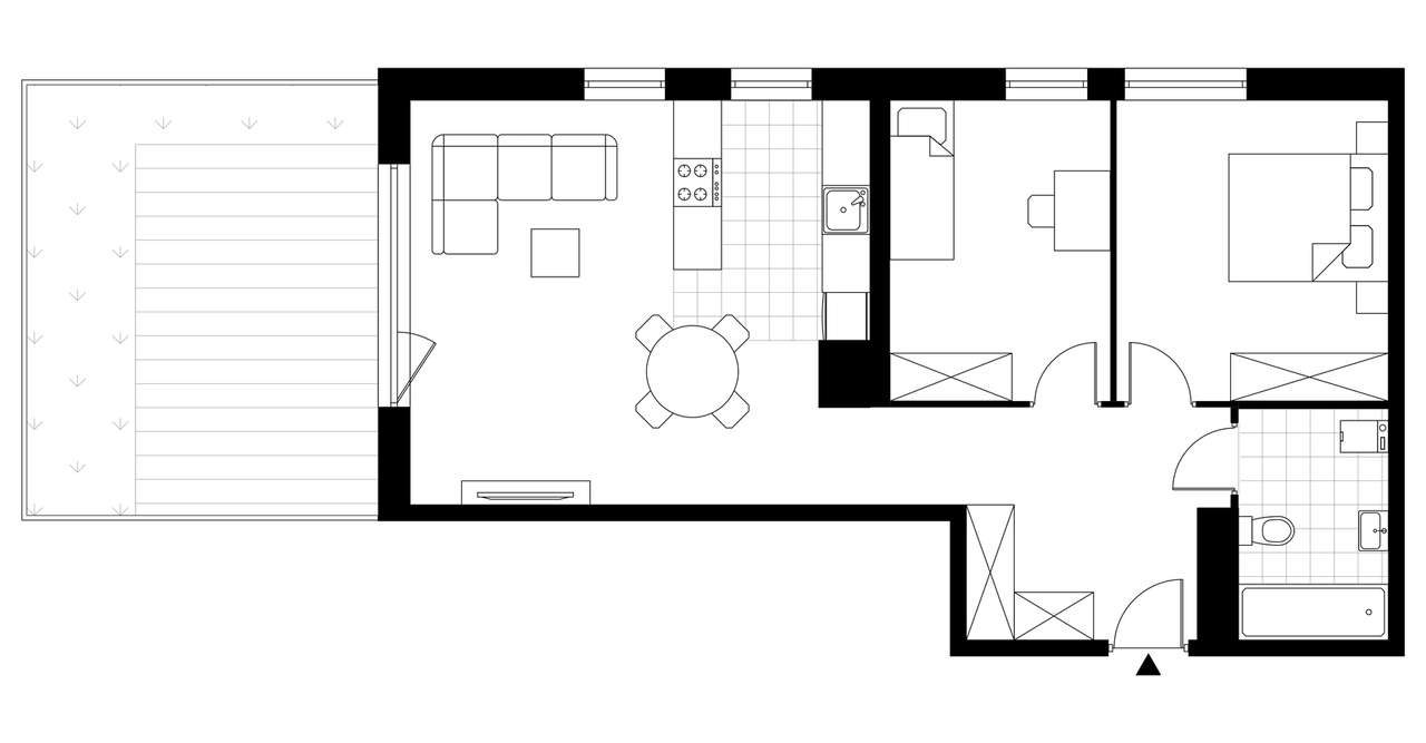 3-pokojowe mieszkanie 66m2 + ogródek Bezpośrednio - Pełny obrazek: 2/7