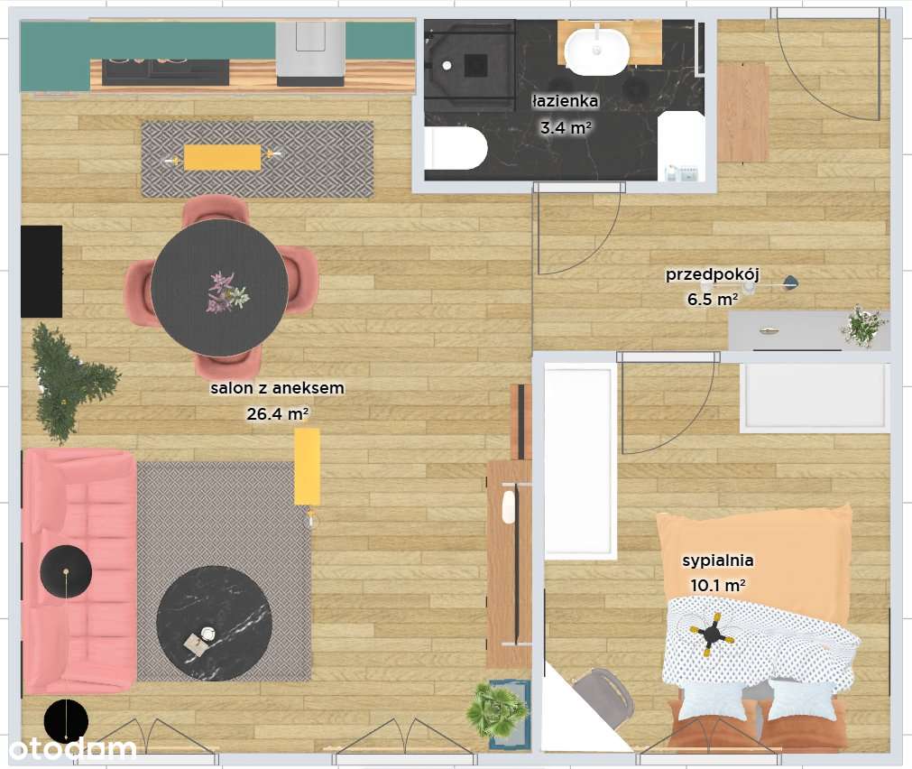 2 pokoje blisko centrum | centralne ogrzewanie | odnowiony budynek-3