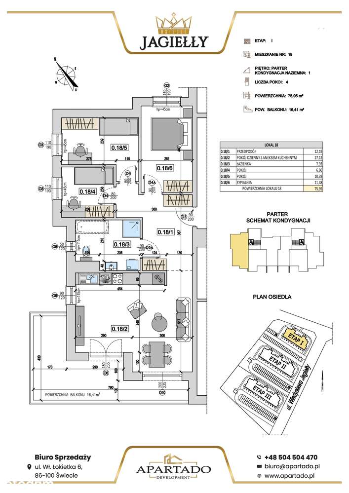 Lokal nr. 18|75,95m²|OG. MIEJSKIE| OS. JAGIEŁŁY | NOWA CENA!-17