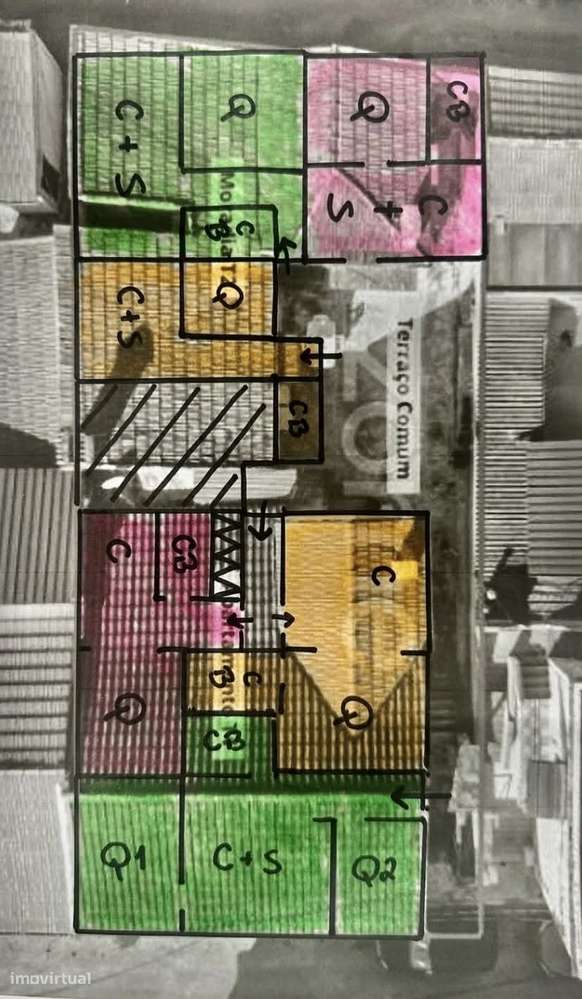 Vende-se imóvel totalmente renovado com 1 T2 + 5 T0 em Coimbra.-6