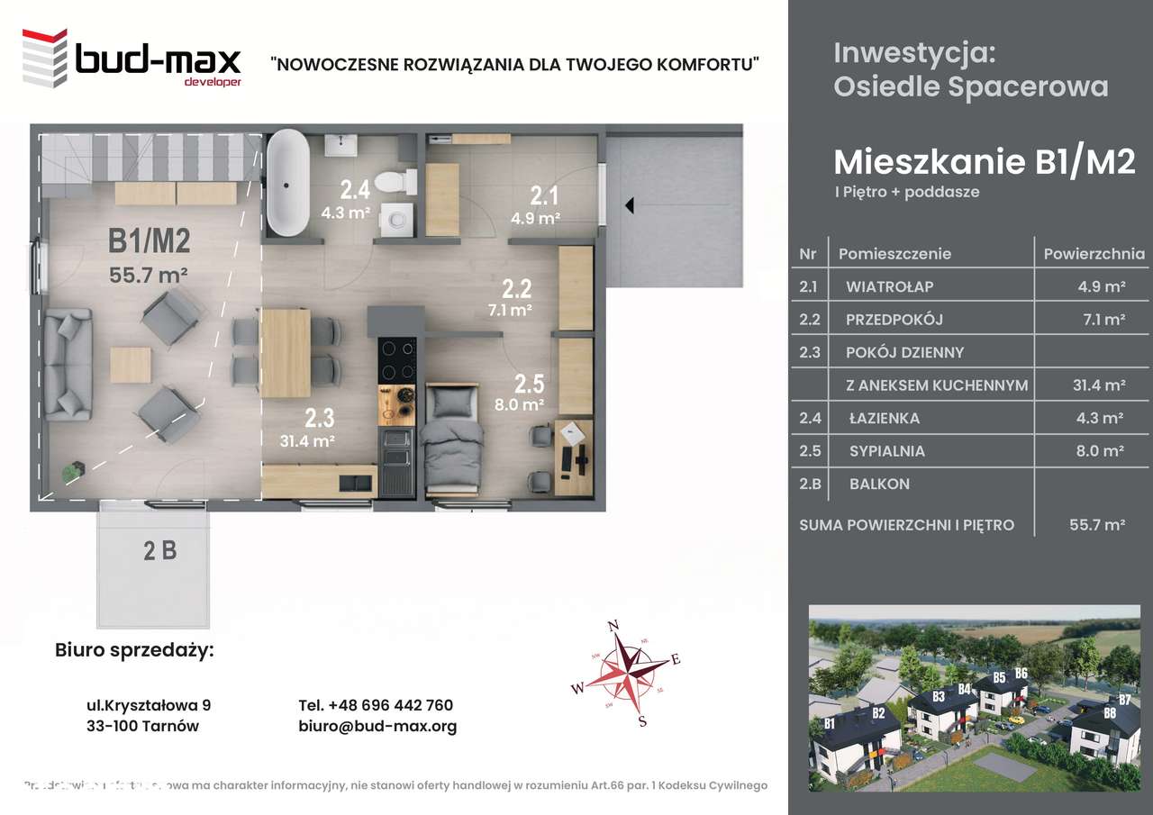 Nowe mieszkanie Tarnów ul Spacerowa - Pełny obrazek: 4/9