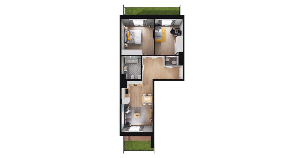 Piasta Park V​I | mieszkanie 3-pok. | G1-64 - Pełny obrazek: 3/7