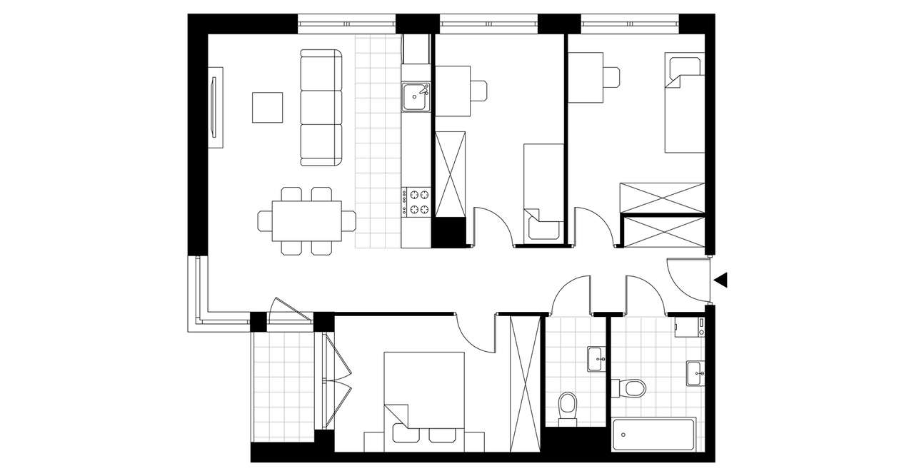 4-pokojowe mieszkanie 71m2 + loggia Bez Prowizji - Pełny obrazek: 3/8