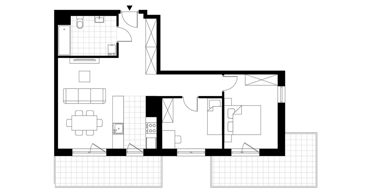 3-pokojowe mieszkanie 64m2 + 2 balkony - Pełny obrazek: 3/8