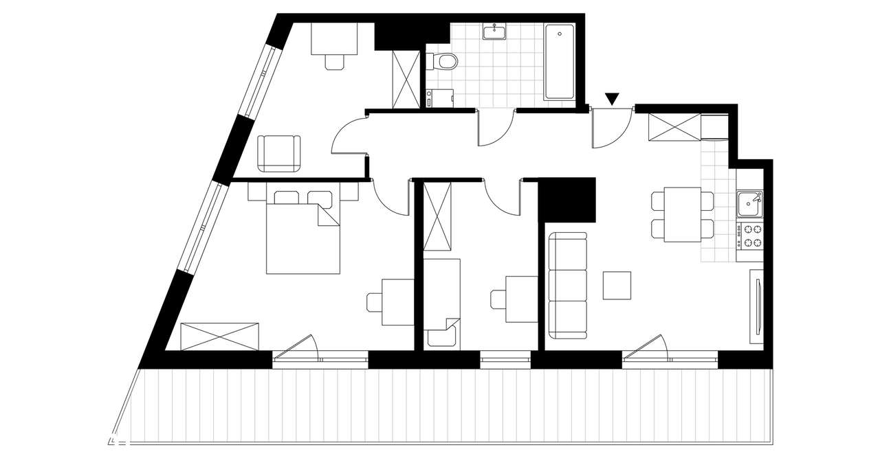 4-pokojowe mieszkanie 67m2 + taras Bezpośrednio - Pełny obrazek: 3/8