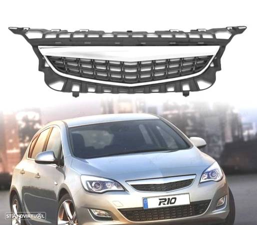 GRELHA FRONTAL PARA OPEL ASTRA J 09- FRISO CROMADO - 1