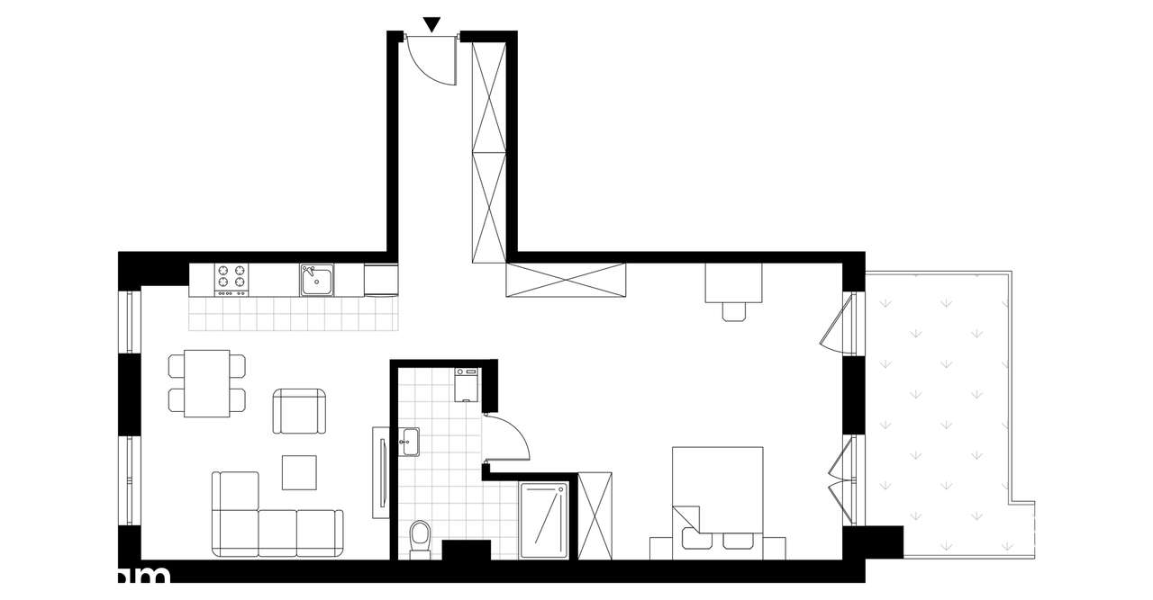 3-pokojowe mieszkanie 70m2 + taras Bez Prowizji - Pełny obrazek: 4/9