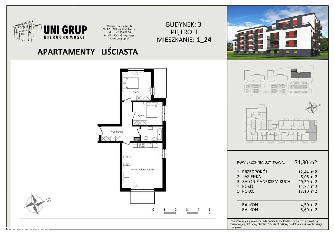 Apartamenty Liściasta | mieszkanie 3-pok. | 24 - Pełny obrazek: 2/7