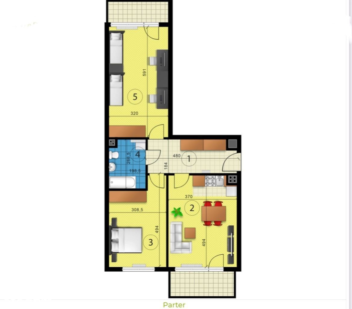 3 pokoje| 2 balkony| miejsce postojowe| KW| 64,21m