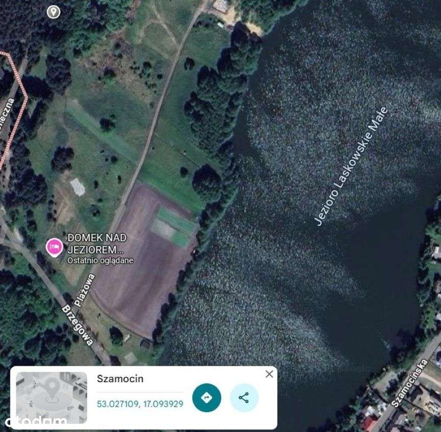 Urokliwa działka budowlana nad jeziorem Laskowskim (200 m do wody)-1