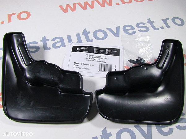 Set aparatori noroi Mazda 3 Sedan 2008-2013 , parte fata , 2 buc., bavete din cauciuc - 2