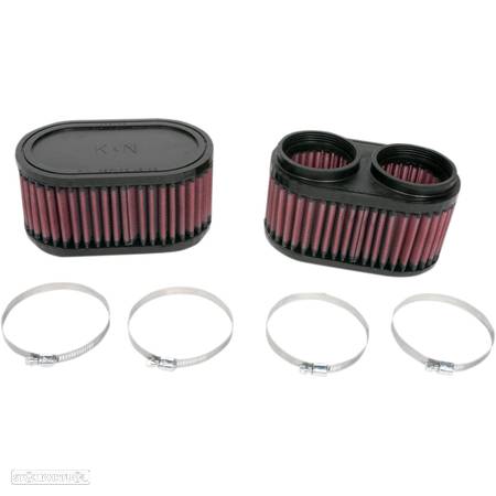 filtro de ar desportivo k&n universal (conj2) reta oval suzuki ru-2922 - 1