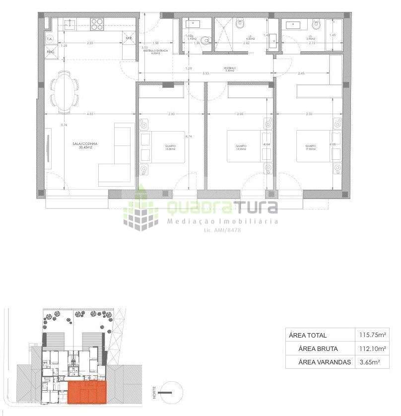 Apartamento T3 | C/ Lugar de Garagem | BONFIM - Grande imagem: 2/17