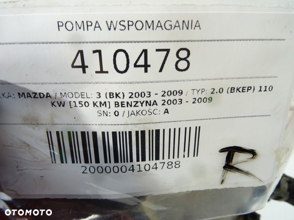 POMPA WSPOMAGANIA MAZDA 3 (BK) 2003 - 2009 2.0 (BKEP) 110 kW [150 KM] benzyna 2003 - 2009 995-09705 - 5