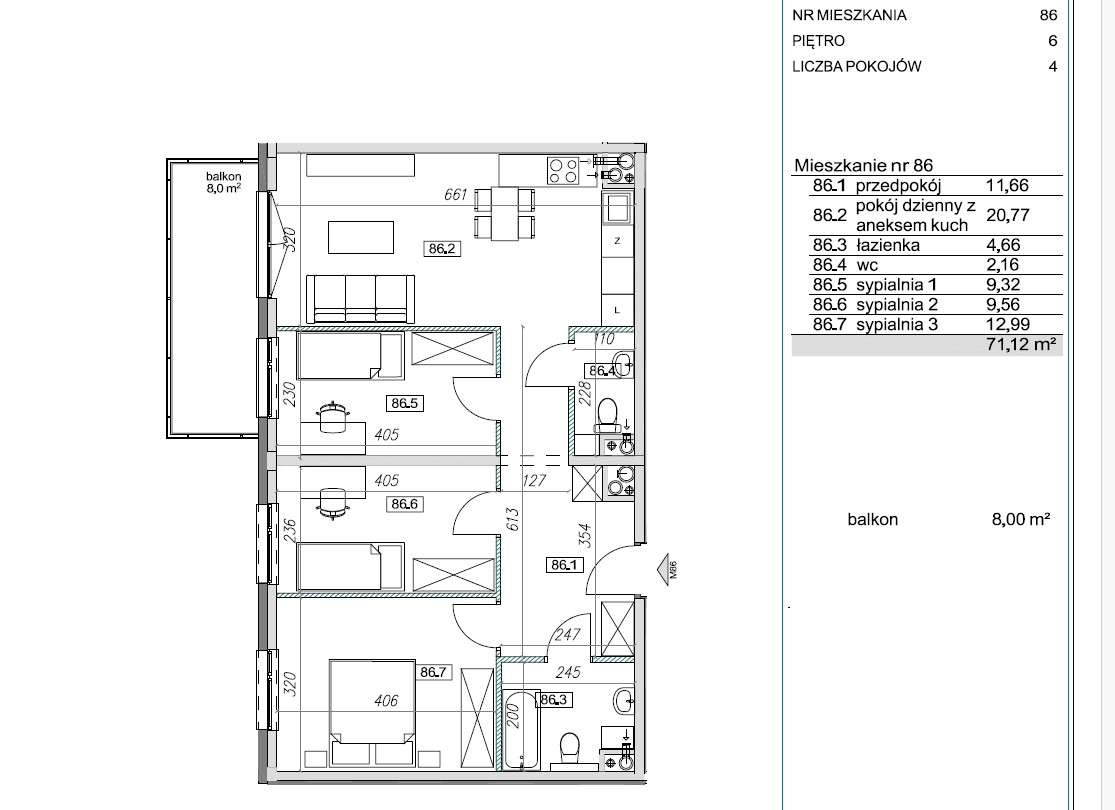 4 POKOJE BLISKO PARKU NOWE OSIEDLE-3