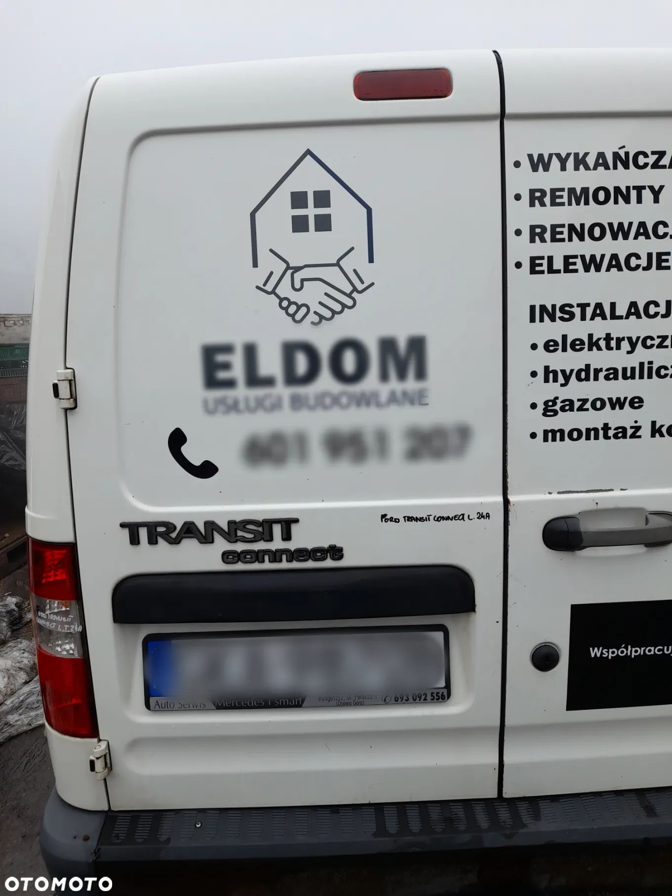 FORD TRANSIT CONNECT I MK1 DRZWI LEWY TYŁ LEWE TYLNIE Z KLAPY AA - 1