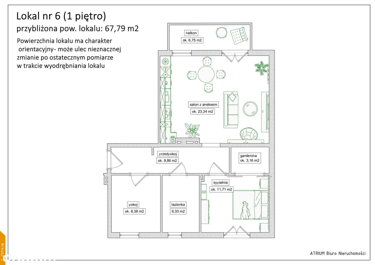 Nowoczesne mieszkanie w Złotoryi, lokal nr. 6 - pl. Sprzymierzeńców-0