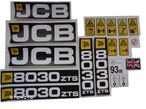 Komplet naklejek naklejka nalepka nalepki JCB 8030 minikoparka JCB wlepa Premium JCB koparka JCB - 1
