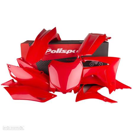 kit plasticos polisport vermelho honda crf 450r / 250r - 1