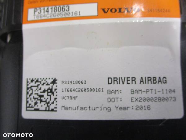 PODUSZKA KIEROWCY AIRBAG VOLVO V60 I LIFT 13- - 7