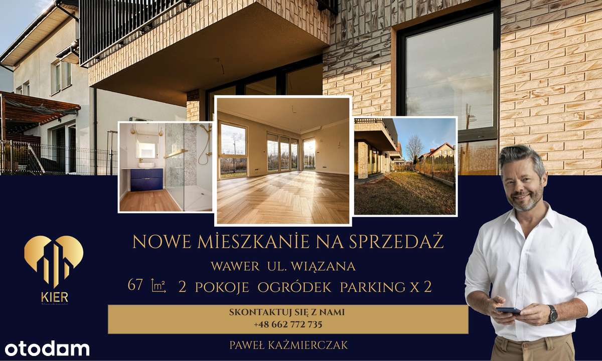 Bezczynszowe nowe słoneczne mieszkanie Wawer 2-3 pokoje ogródek OKAZJA-0