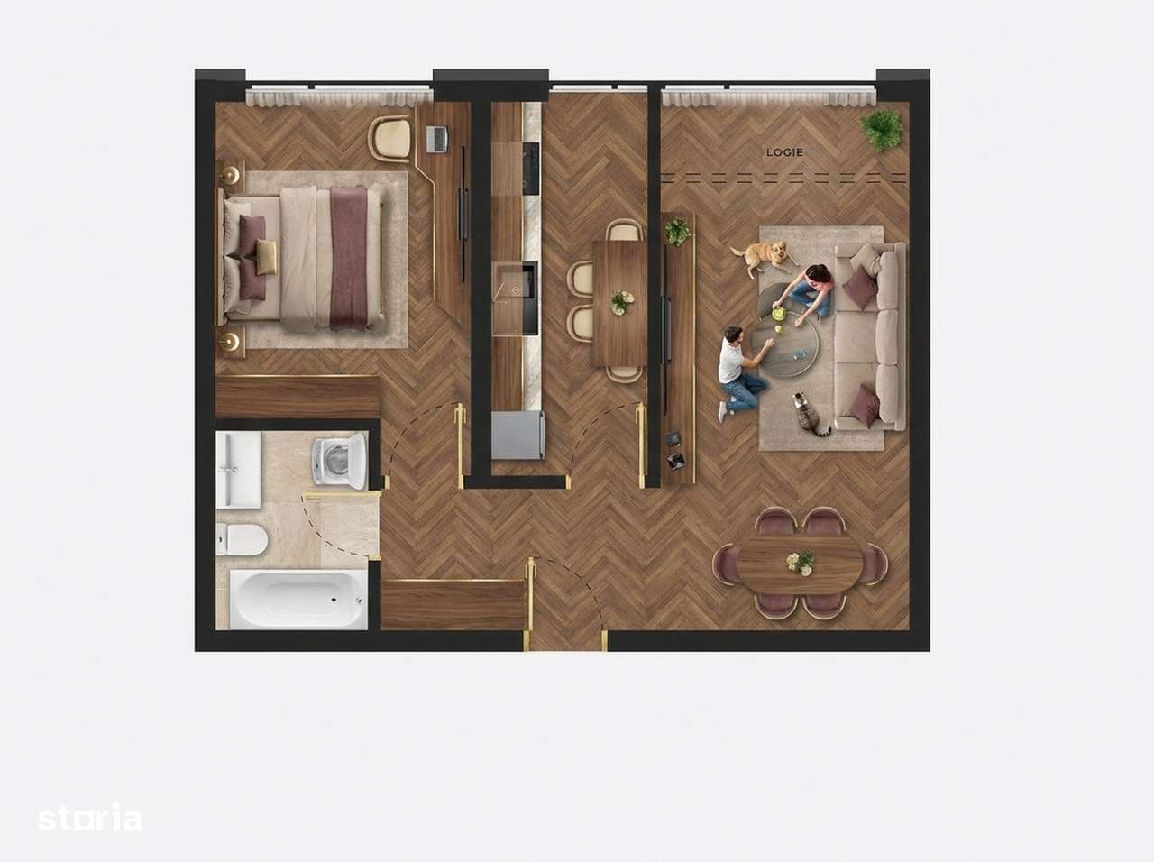 Apartament spatios | 2 camere | Bloc nou | incalzire in pardoseala-0