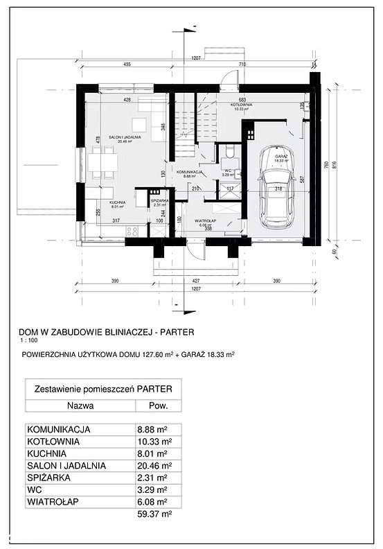 Bliźniak w stanie deweloperskim z Pompą Ciepła - Pełny obrazek: 5/6