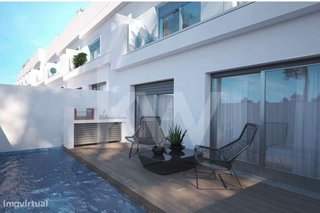 Moradia T3 geminada com linhas contemporâneas, com Piscina e carport n - Grande imagem: 2/44