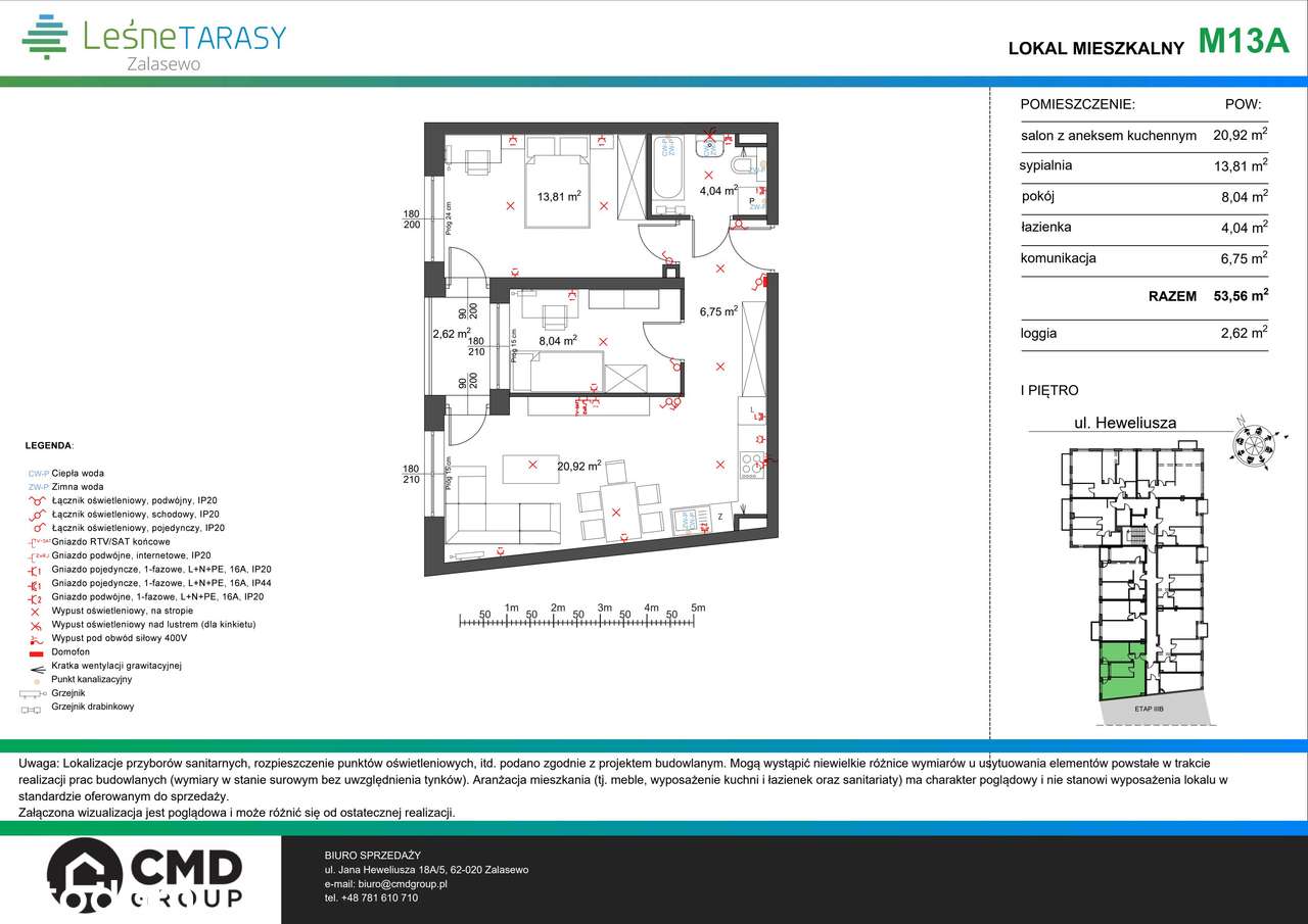 Leśne Tarasy 3 | mieszkanie 3-pok. | M13A - Pełny obrazek: 2/7