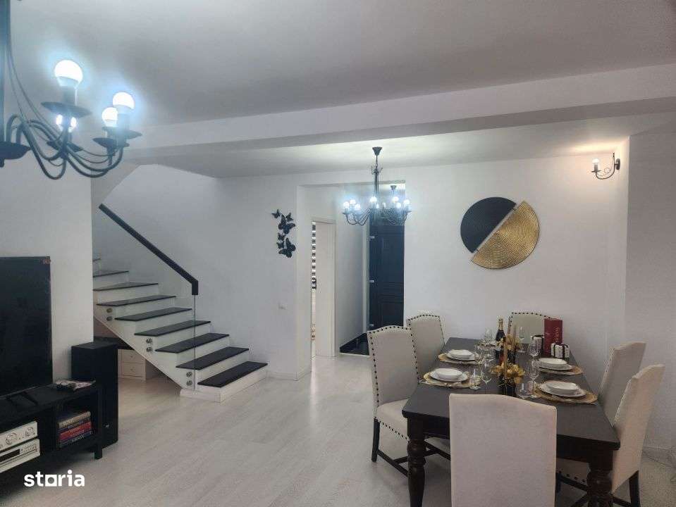Domnesti, Vila duplex, mobilata si utilata, 4 camere, 135mp, teren 250-13