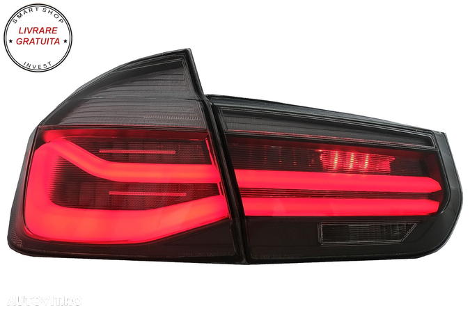 Stopuri LED M Look Black Line BMW Seria 3 F30 (2011-2019) LCI Design cu Semnal Din- livrare gratuita - 9