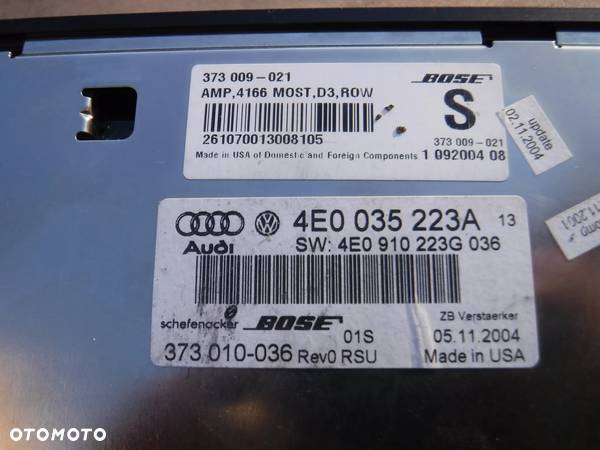 Audi A8 D3 lift   BOSE  wzmacniacz 4E0035223A - 2