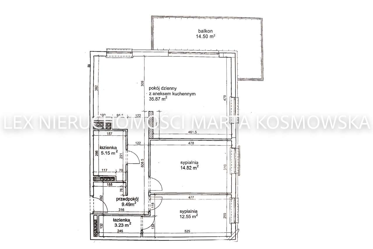Przestronne, 3 pok. , 88,7 m, balkon 14,5 m, garaż, 2 komórki-19