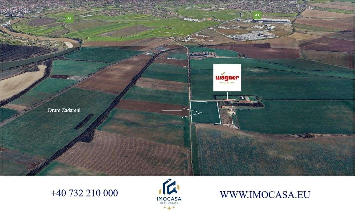 Arad Sud, De Vanzare teren extravilan 9772 mp, Vecinatate ferma Wagner - Imagine principală: 2/6
