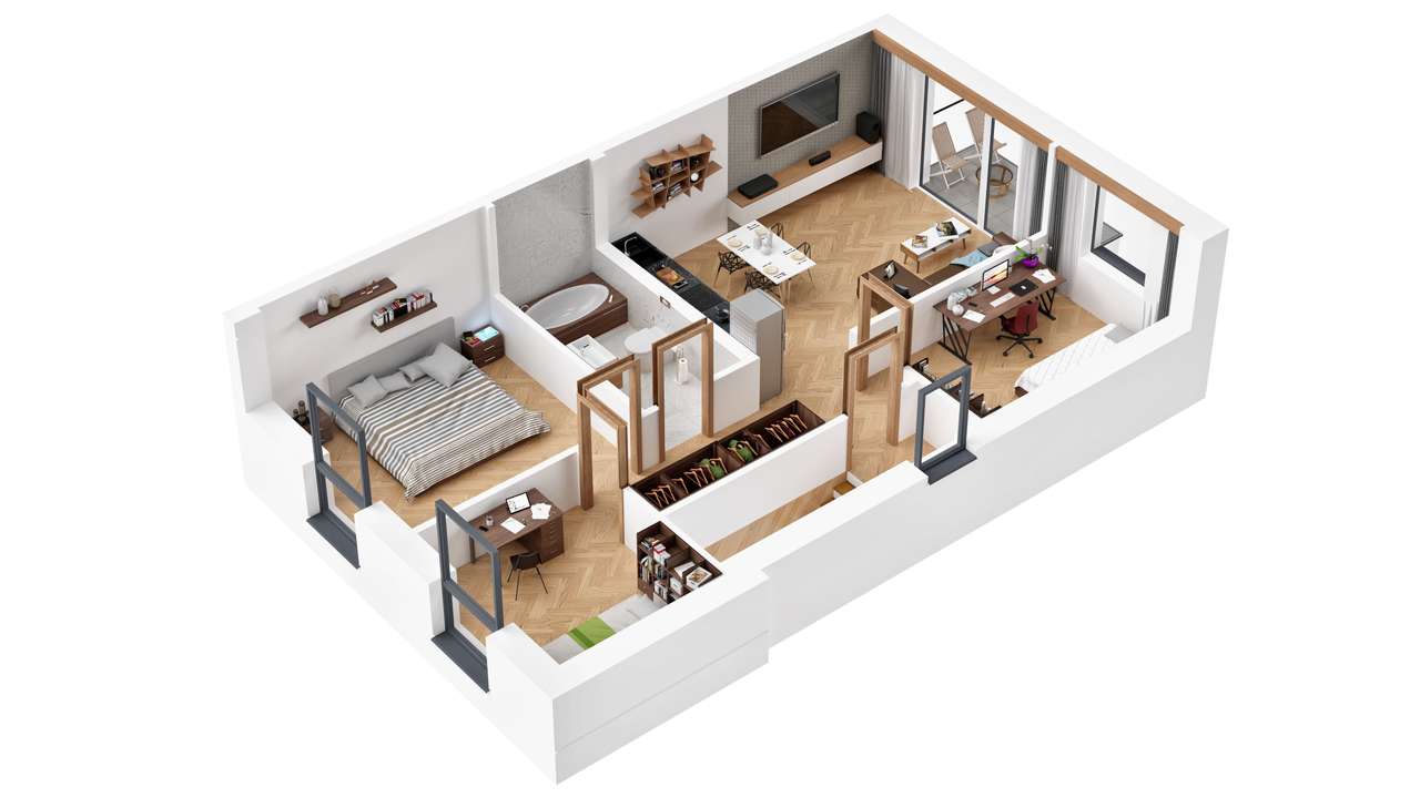 GOTOWE mieszkanie 61.68 m2. Duży ogródek !!! - Pełny obrazek: 4/8