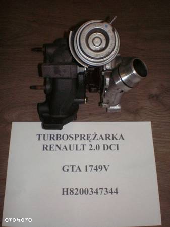 Turbosprężarka Renault Megane 2.0 DCI GTA1749LV - 1