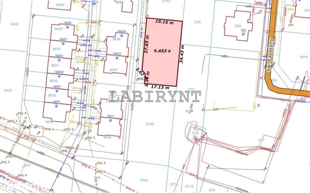 Parkitka, budowlana, 645m2, wymiary 19x34, media-4