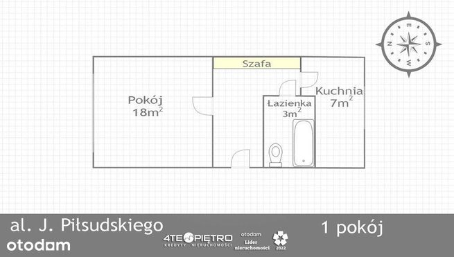 Kawalerka w centrum z miejscem postojowym-11