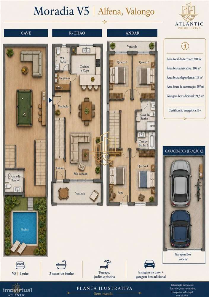 Moradia V5 Remodelada com Piscina, Terraço e Garagens | Alfena, Valong-23
