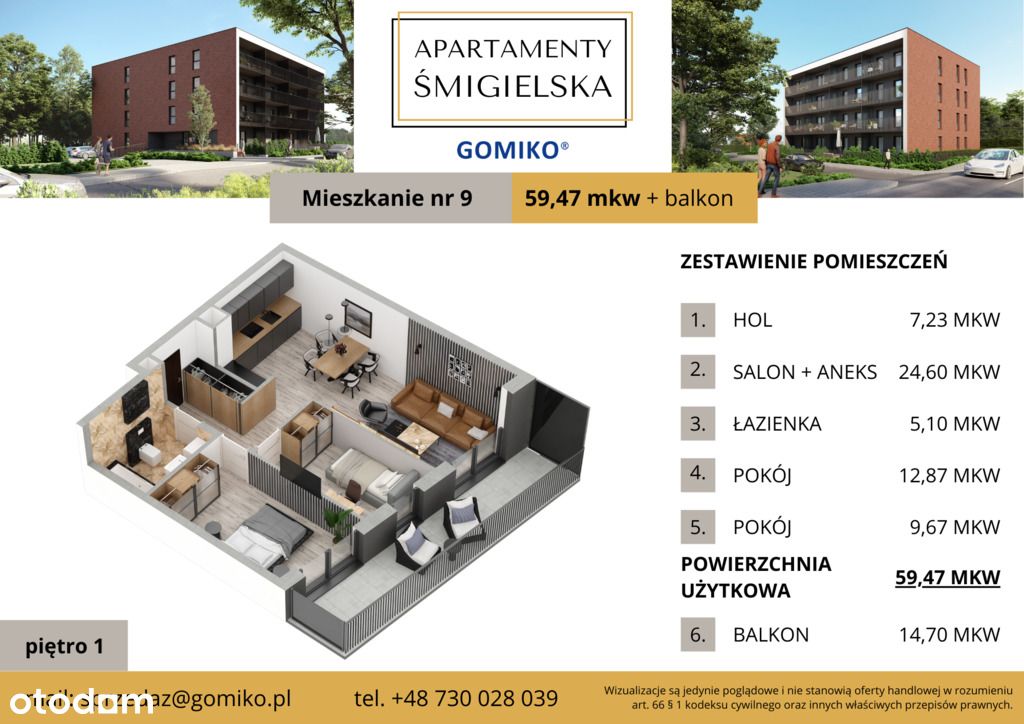 Apartamenty Śmigielska | apartament 9