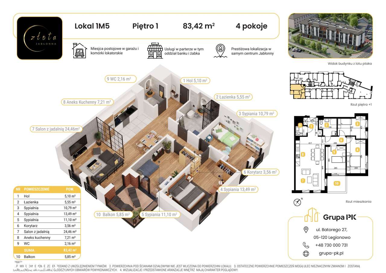 4-pokojowe mieszkanie 83m2 + balkon Bez Prowizji - Pełny obrazek: 2/5