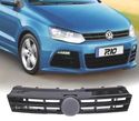 GRELHA FRONTAL PARA VOLKSWAGEN VW POLO 09-14 PRETO BRILHANTE - 1