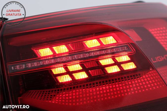 Stopuri Full LED VW Golf VIII Hatchback Mk8 MQB (2020-Up) cu Semnal Dinamic Secven- livrare gratuita - 9