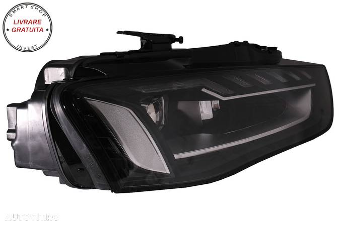 Faruri Full LED Audi A4 B8.5 Facelift  (2012-2015) Negru Semnal Dinamic A4 B9.5 De- livrare gratuita - 13