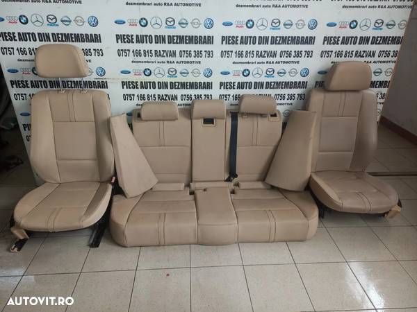 Interior Complet Scaune Bancheta Piele Crem Bmw X3 E83 Volan Stanga Europa - Dezmembrari Arad - 3