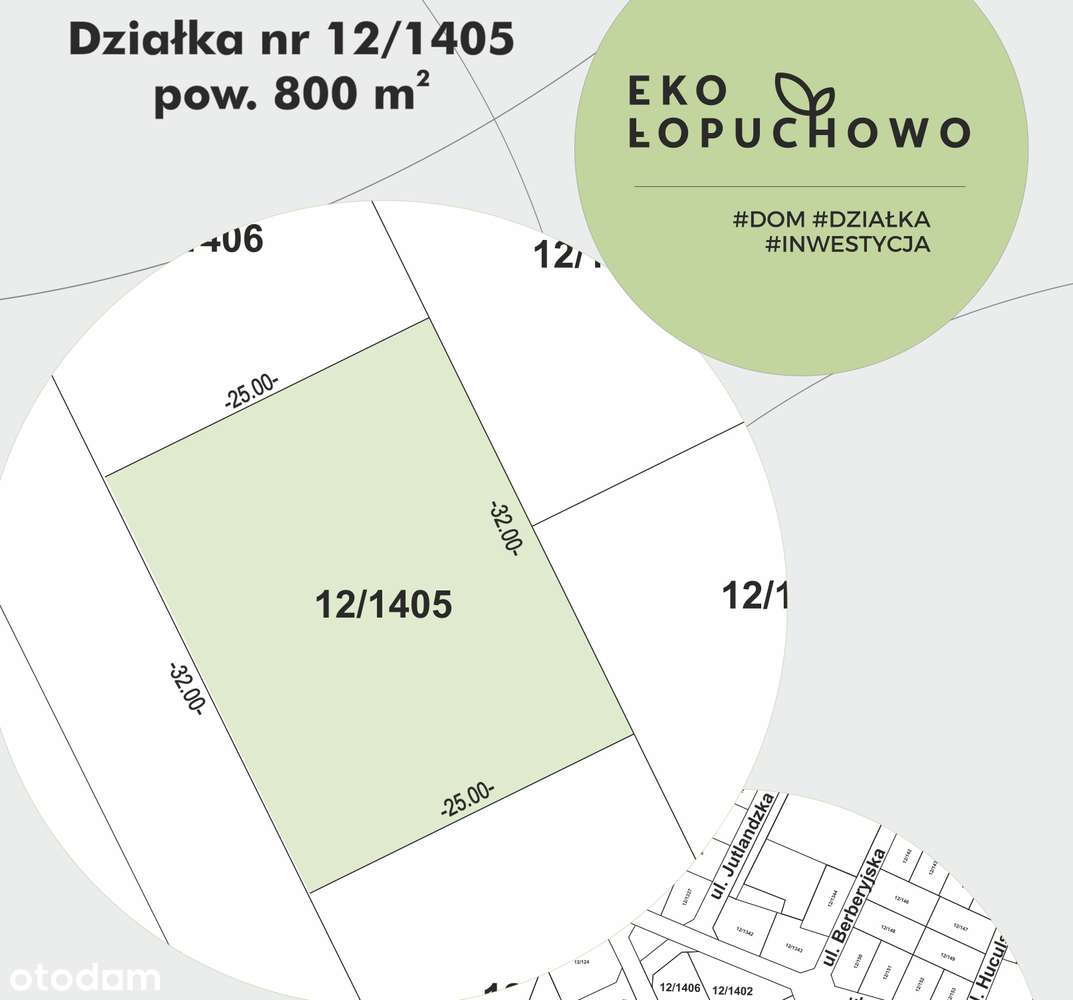 Działka 800 m²  - blisko natury - MPZP, wod-kan-1