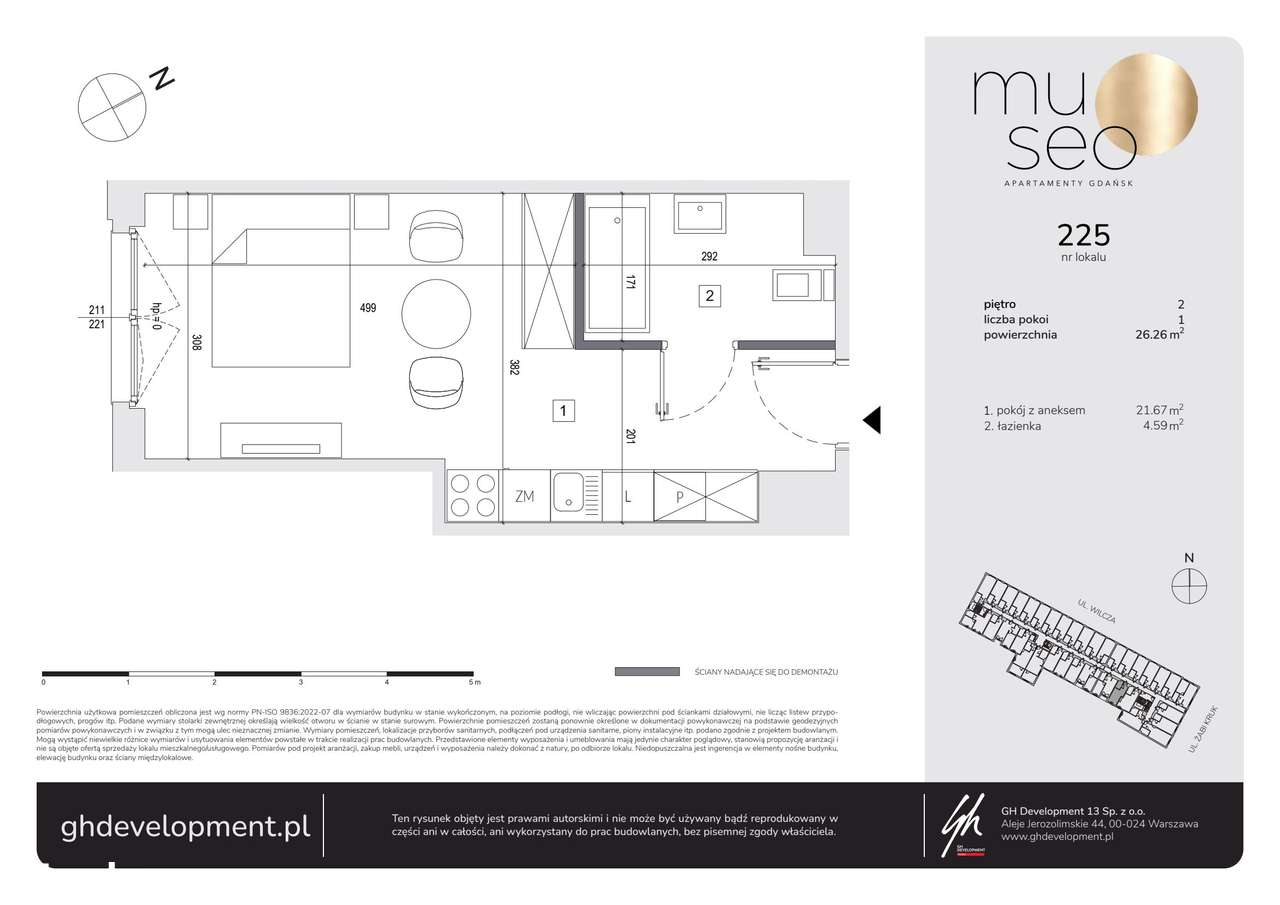 1-pokojowe mieszkanie 26m2 Bezpośrednio - Pełny obrazek: 2/7
